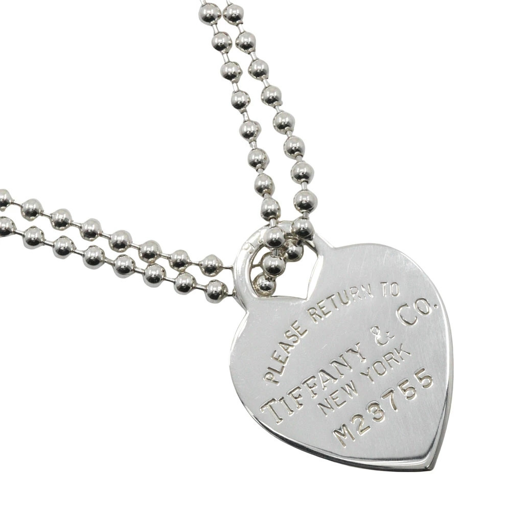 Tiffany Co to Necklace Heart Ball Chain Sterling Silver